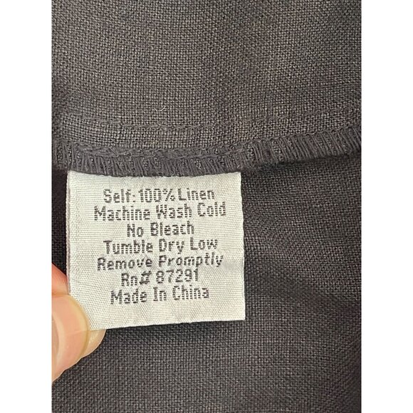 Johnny Was Women's Wide Leg Crochet Linen Pants Washed Black Boho - Picture 9 of 10